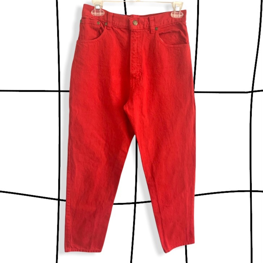 Vintage 80s red hot jeans - Picture 2 of 6